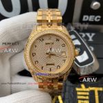 Perfect Replica Rolex Pearlmaster 40mm Watch - All Gold Diamond Dial/Bezel 